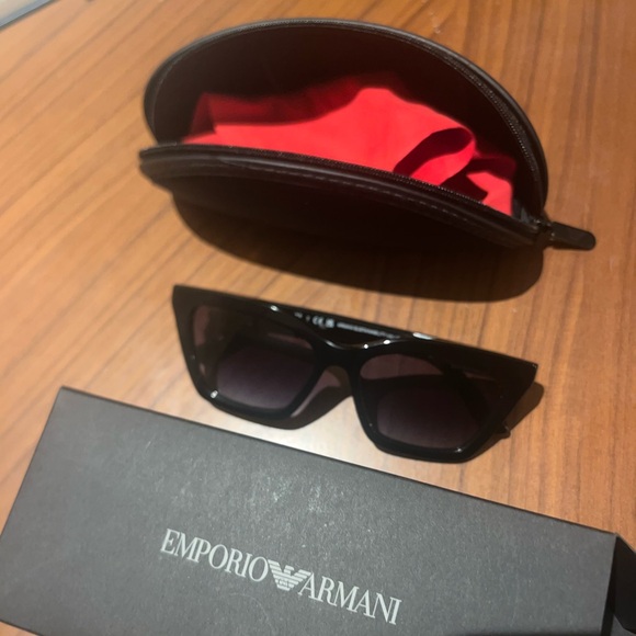 Emporio Armani Black and Gold Sunglasses - Picture 5 of 5